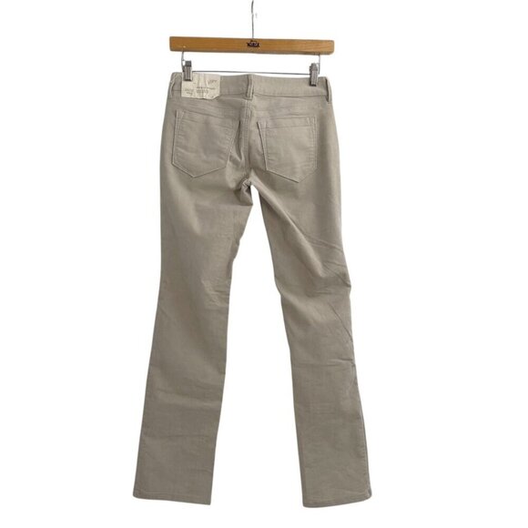 NWT LOFT Modern Straight Corduroy Low Rise Pants Womens 24P Classic Neutral - Picture 2 of 11